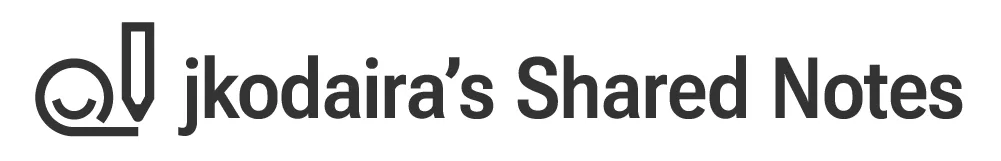 jkodairas Shared notes